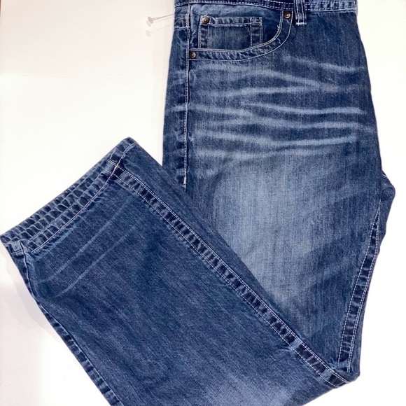Chaic Quality Handcraft Men 36x30 Classic Cotton Denim Bootcut‎ Jean Whiskering - Picture 1 of 9